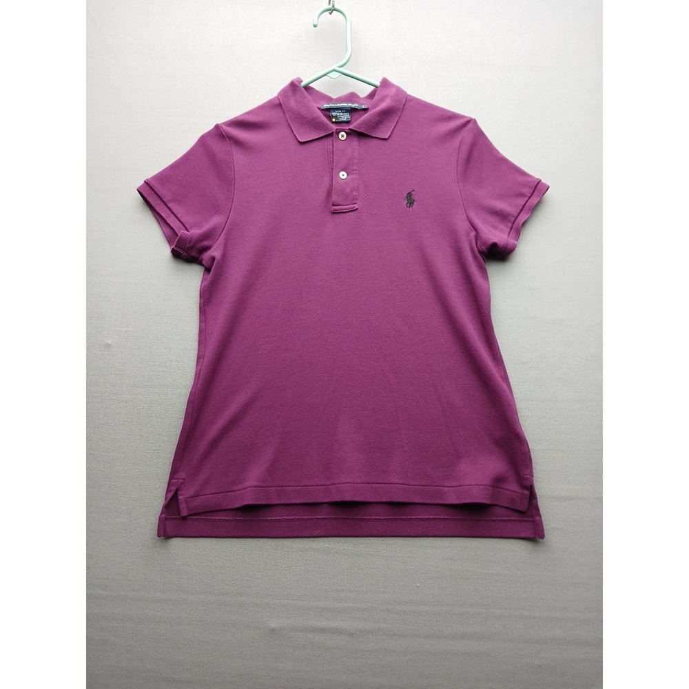 Girls Ralph Lauren Pull Over Shirt Sport Polo Plumb‎ Color Large Slim Fit